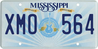 MS license plate XMO564