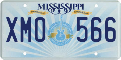MS license plate XMO566