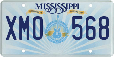 MS license plate XMO568