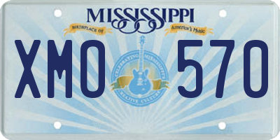 MS license plate XMO570