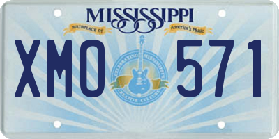 MS license plate XMO571