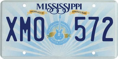 MS license plate XMO572