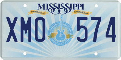 MS license plate XMO574