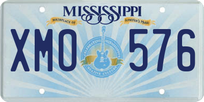 MS license plate XMO576