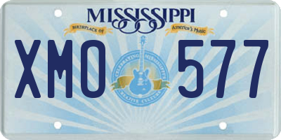 MS license plate XMO577