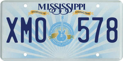 MS license plate XMO578