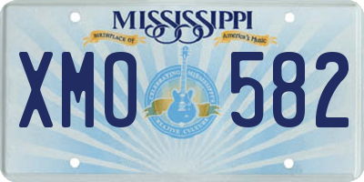 MS license plate XMO582