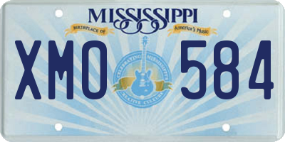 MS license plate XMO584