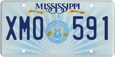 MS license plate XMO591
