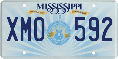 MS license plate XMO592