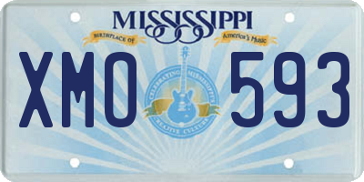 MS license plate XMO593