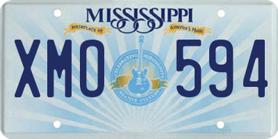MS license plate XMO594