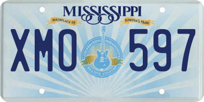 MS license plate XMO597