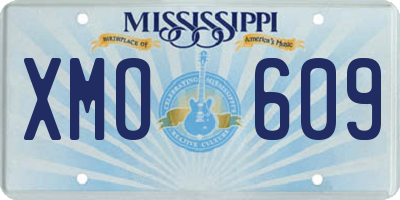 MS license plate XMO609
