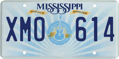 MS license plate XMO614