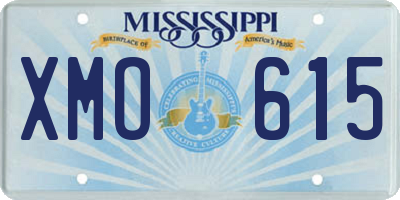 MS license plate XMO615
