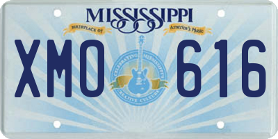 MS license plate XMO616