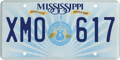 MS license plate XMO617