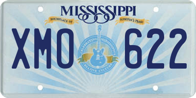 MS license plate XMO622