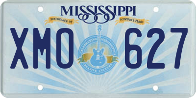 MS license plate XMO627