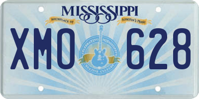 MS license plate XMO628