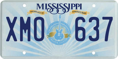 MS license plate XMO637