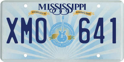 MS license plate XMO641