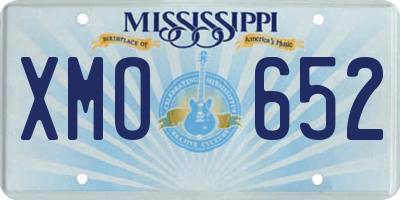 MS license plate XMO652
