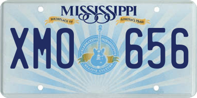 MS license plate XMO656