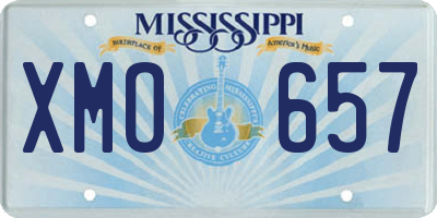 MS license plate XMO657