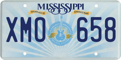 MS license plate XMO658