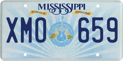MS license plate XMO659