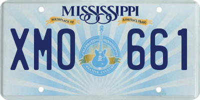 MS license plate XMO661