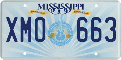 MS license plate XMO663