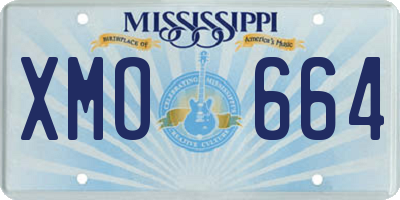 MS license plate XMO664