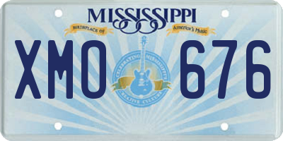 MS license plate XMO676