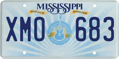 MS license plate XMO683