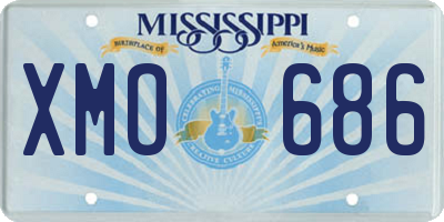 MS license plate XMO686