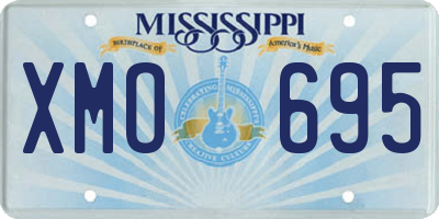 MS license plate XMO695