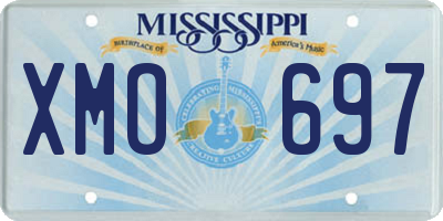 MS license plate XMO697