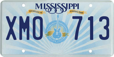 MS license plate XMO713