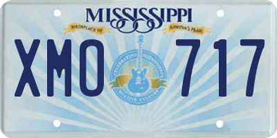 MS license plate XMO717