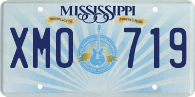 MS license plate XMO719