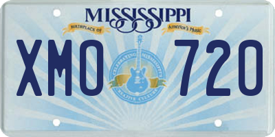 MS license plate XMO720
