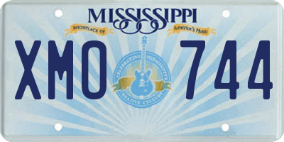 MS license plate XMO744
