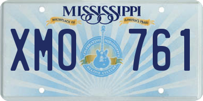 MS license plate XMO761