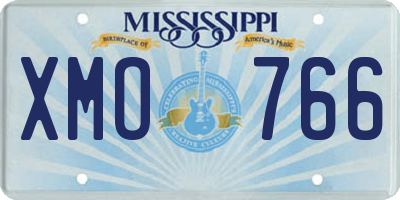 MS license plate XMO766
