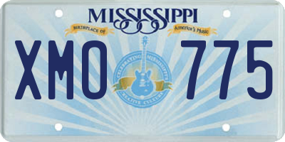 MS license plate XMO775