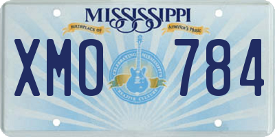 MS license plate XMO784