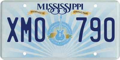 MS license plate XMO790
